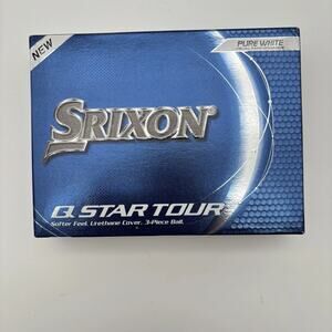 Brand New. Srixon Q-Star Tour Golf Balls. Pure White. One Dozen. New.